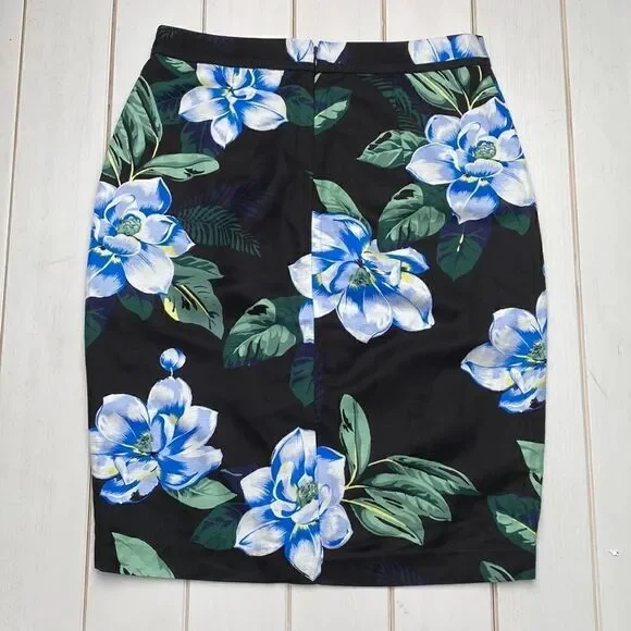 NWT Linen Blend Floral Pencil Skirt - Picture 11 of 12